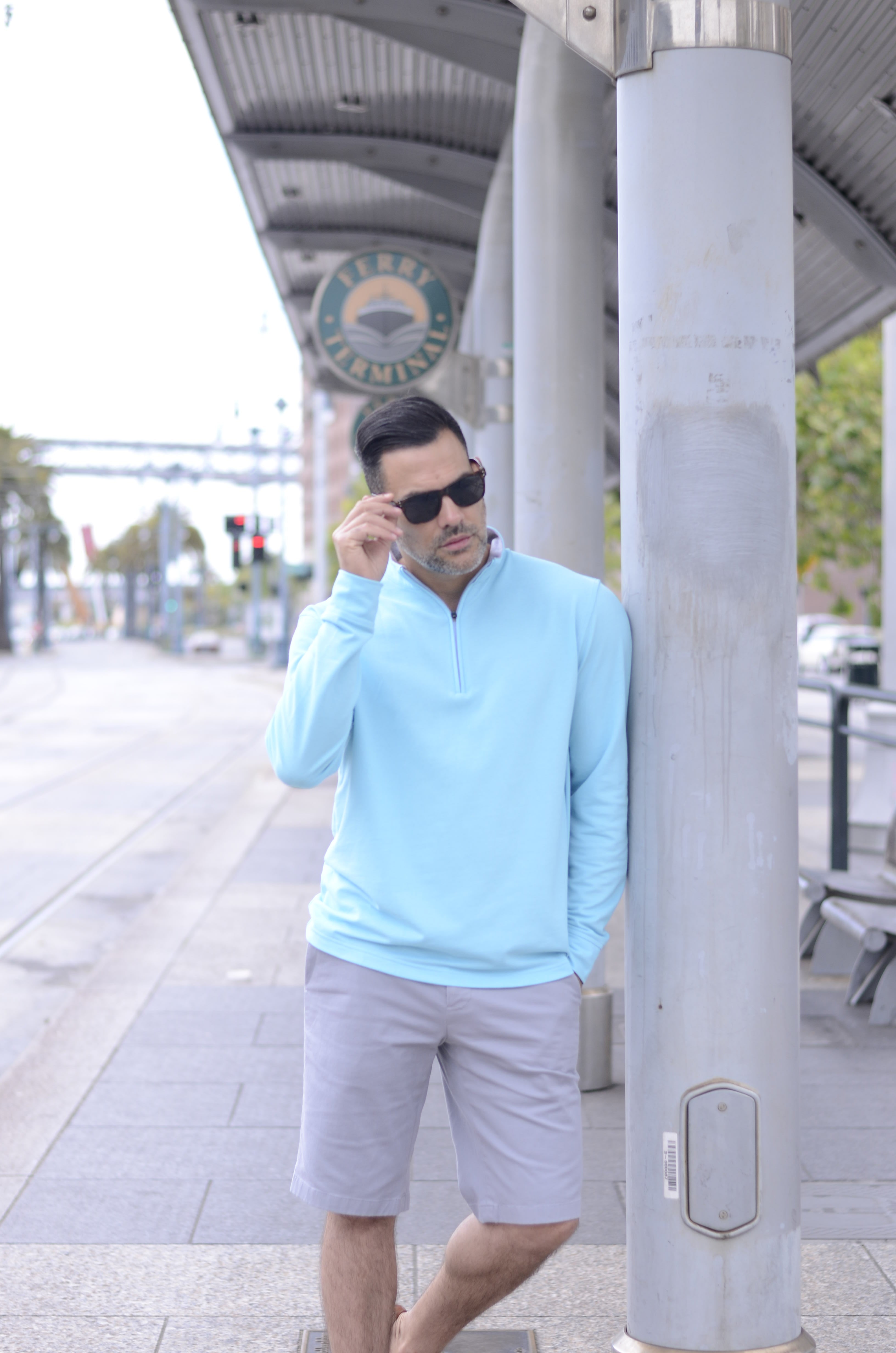 Tech Fabric Quarter Zip Long Sleeve Top (1 color available)