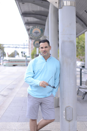 Tech Fabric Quarter Zip Long Sleeve Top (1 color available)