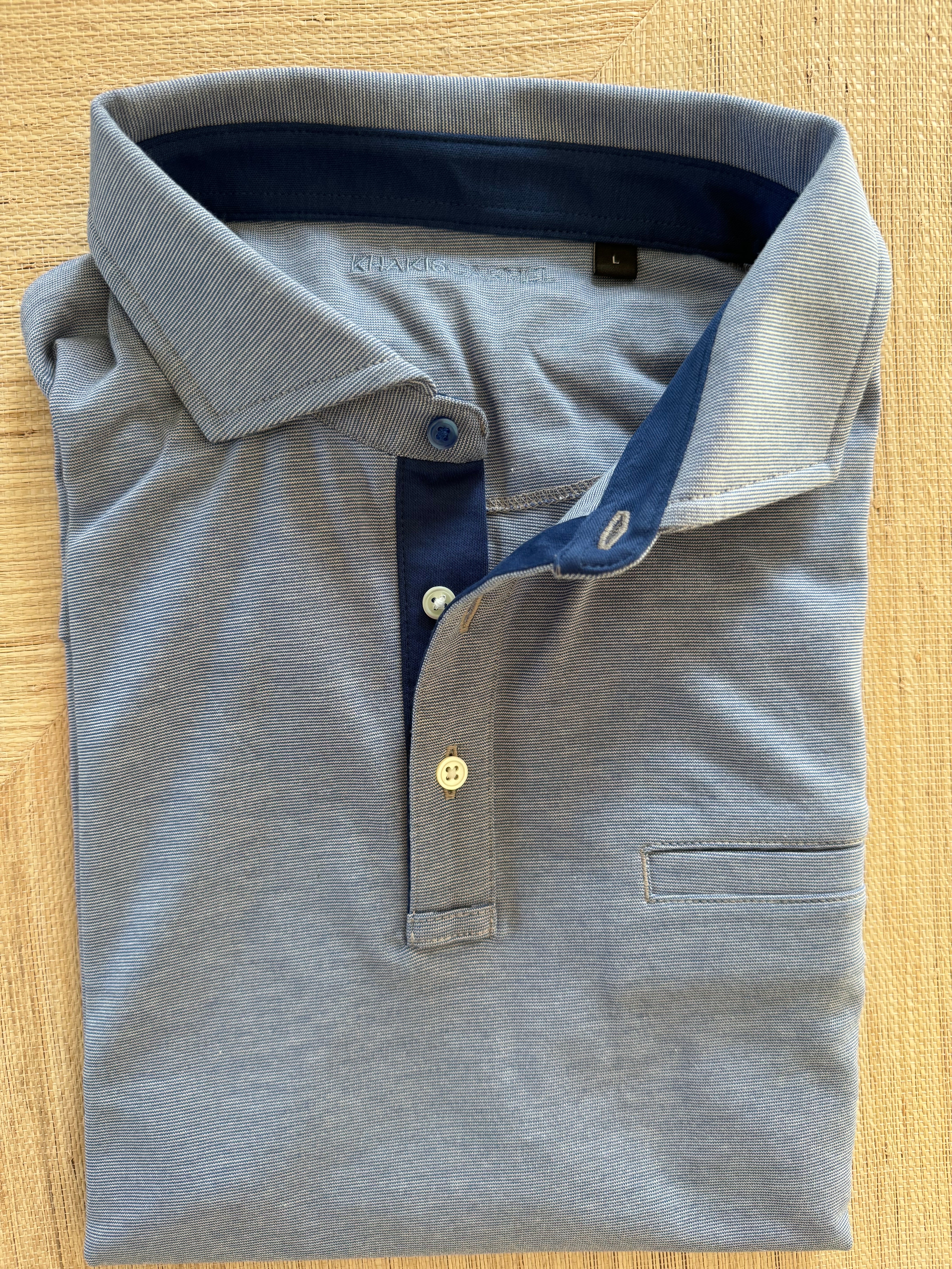Polos with woven accenting