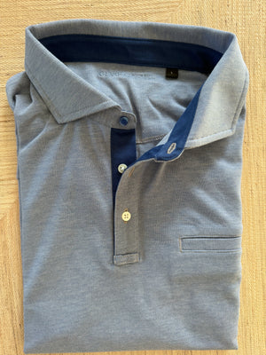 Polos with woven accenting