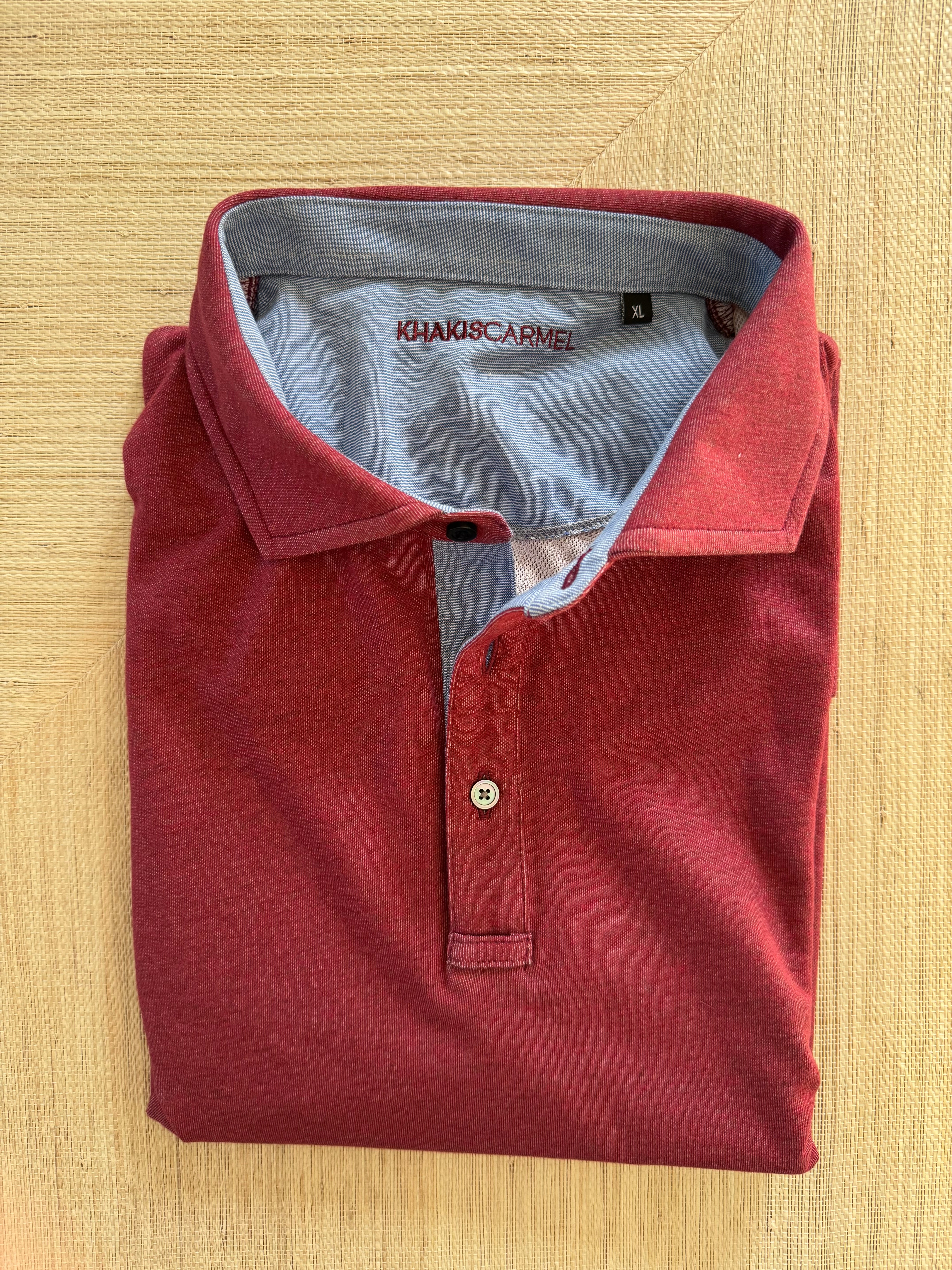 Polos with woven accenting
