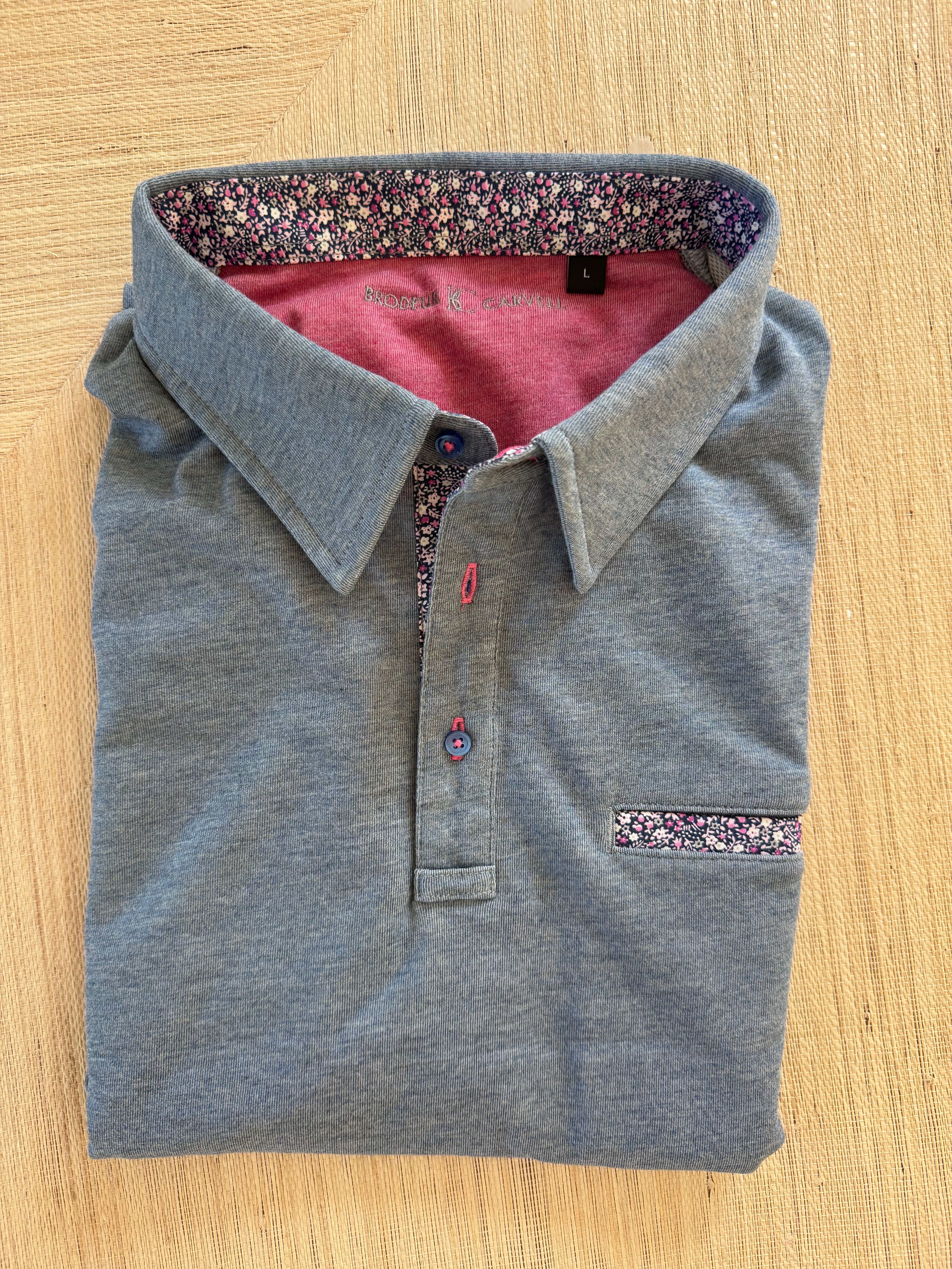 Polos with woven accenting