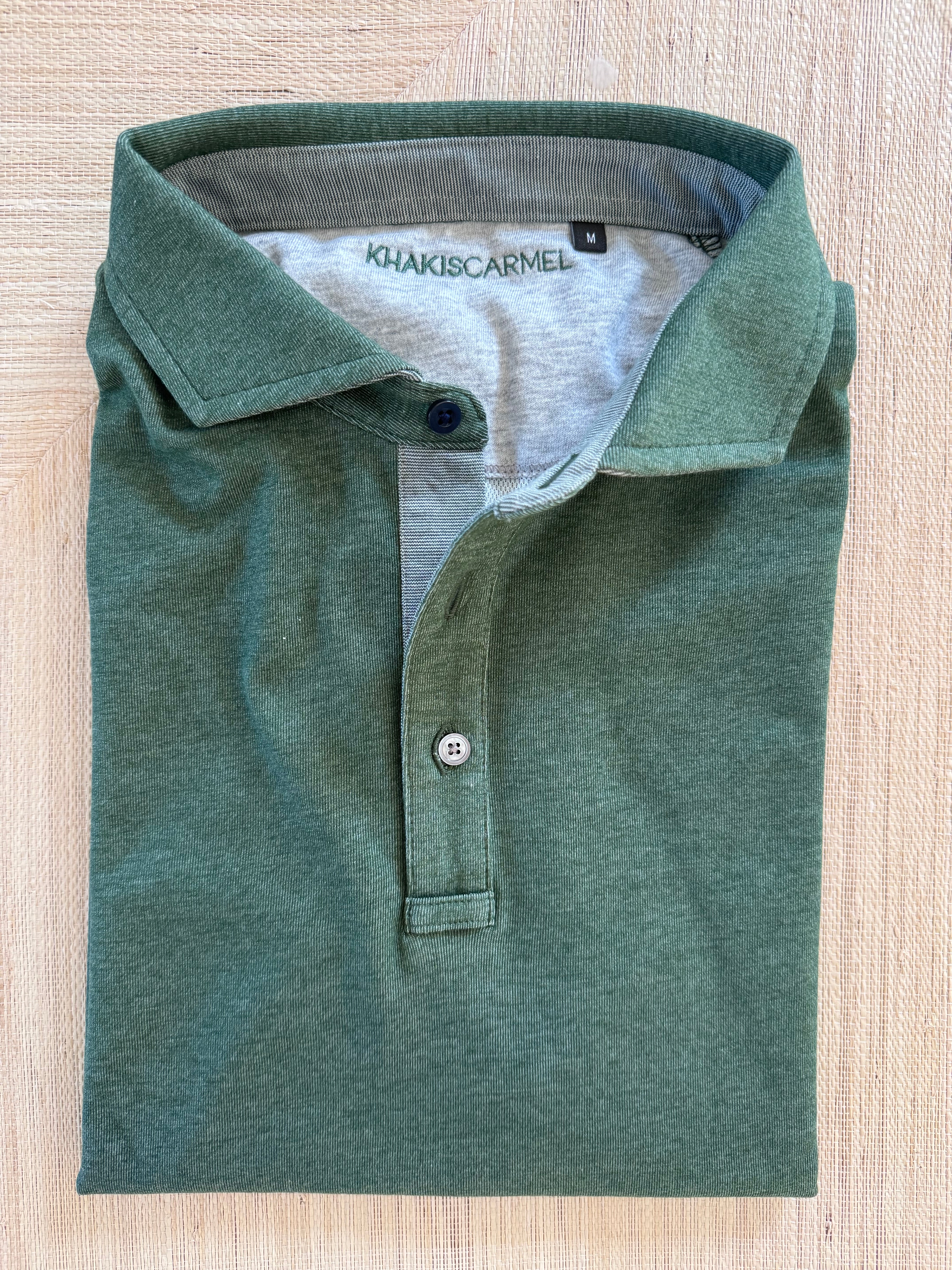 Polos with woven accenting