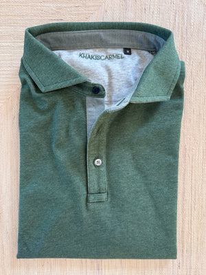 Polos with woven accenting