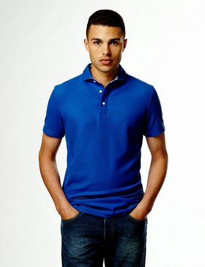 Polos with woven accenting