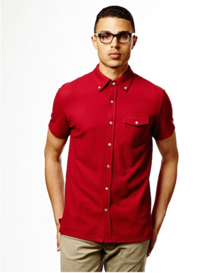 Short Sleeve Knit Dress Shirt