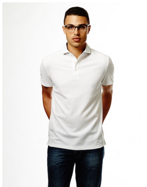 Polos with woven accenting